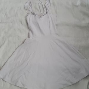 White low back dress